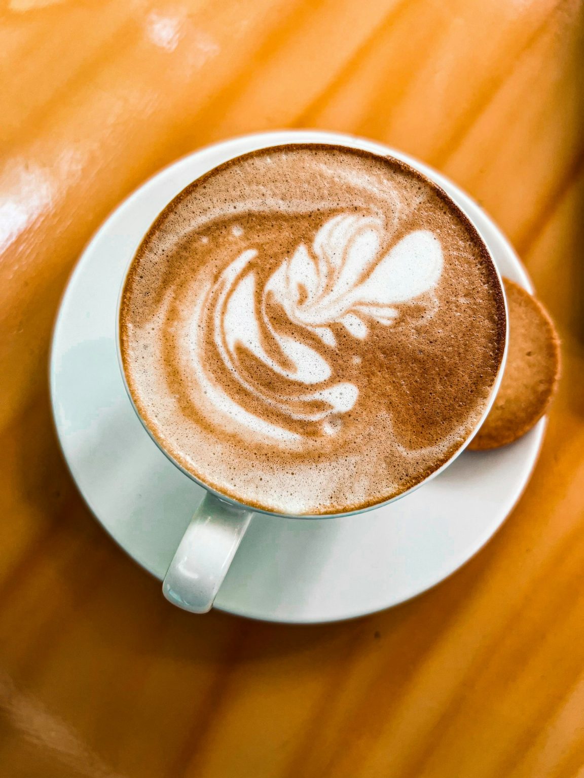 A cappuccino served at the Uppercuts Beverage Bar