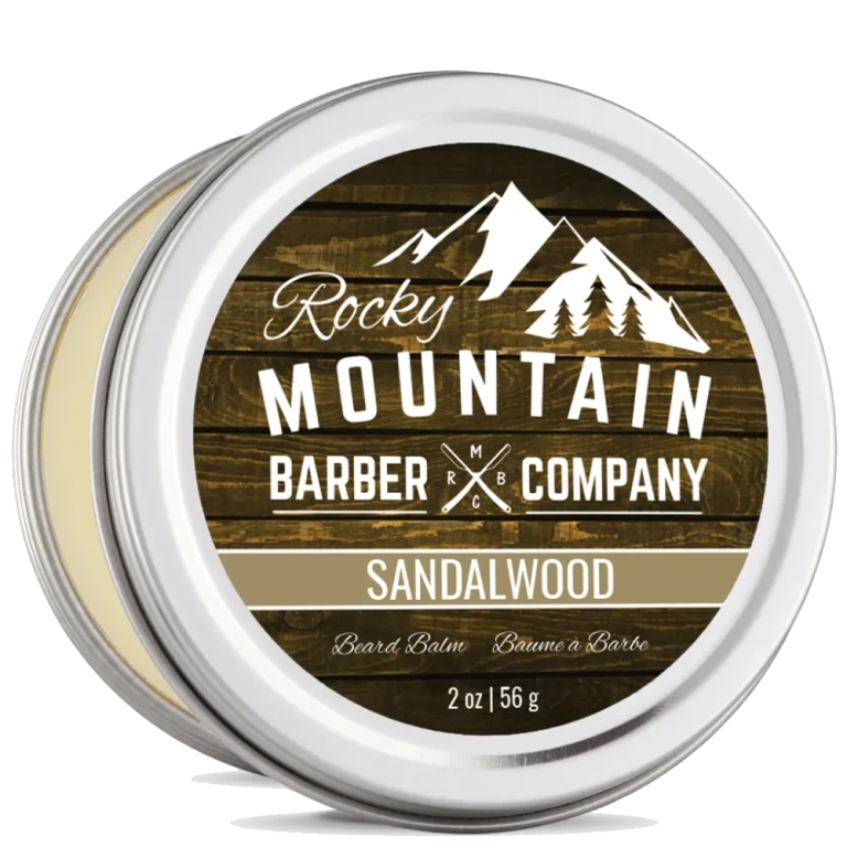 Rocky Mountain Barber Company Sandalwood Beard Balm tin